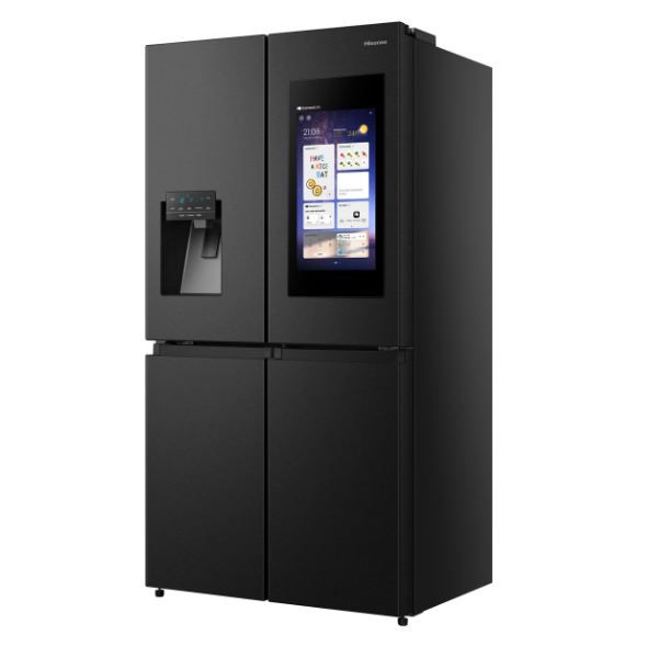 545L Cross Door Inverter Refrigerator (Black) with Ice Cube Maker & LED Screen
