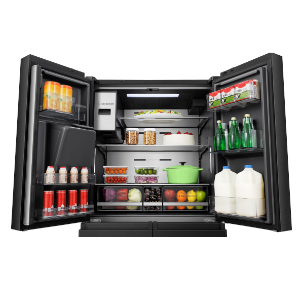 545L Cross Door Inverter Refrigerator (Black) with Ice Cube Maker & LED Screen