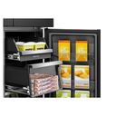 545L Cross Door Inverter Refrigerator (Black) with Ice Cube Maker & LED Screen