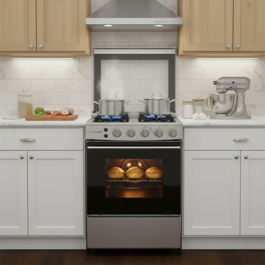 Gas Cooker 60x60 Vitroceramic Free Standing Oven(6004).webp