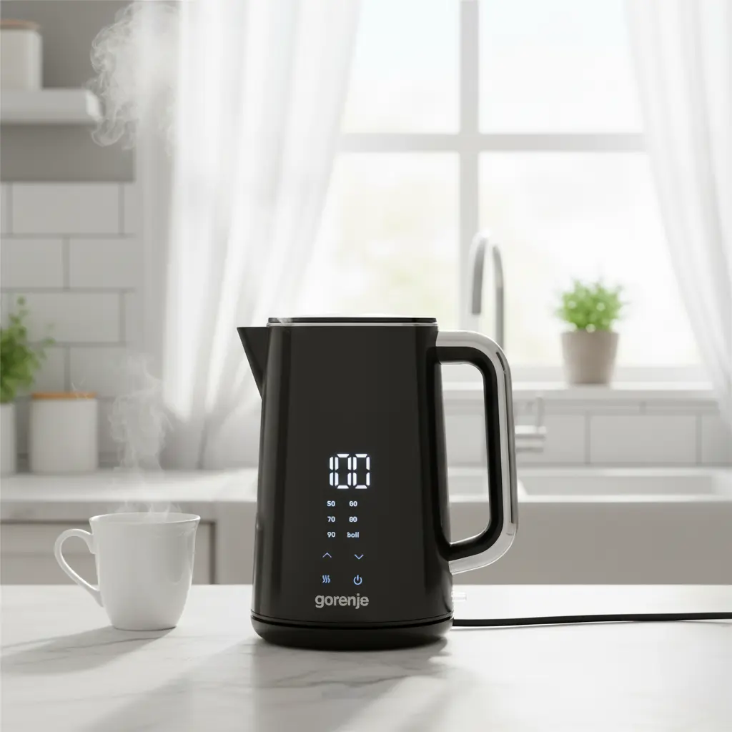 Gorenje Kettle Electric 1.7L Digital Stainless SteelBlack 2200W.webp