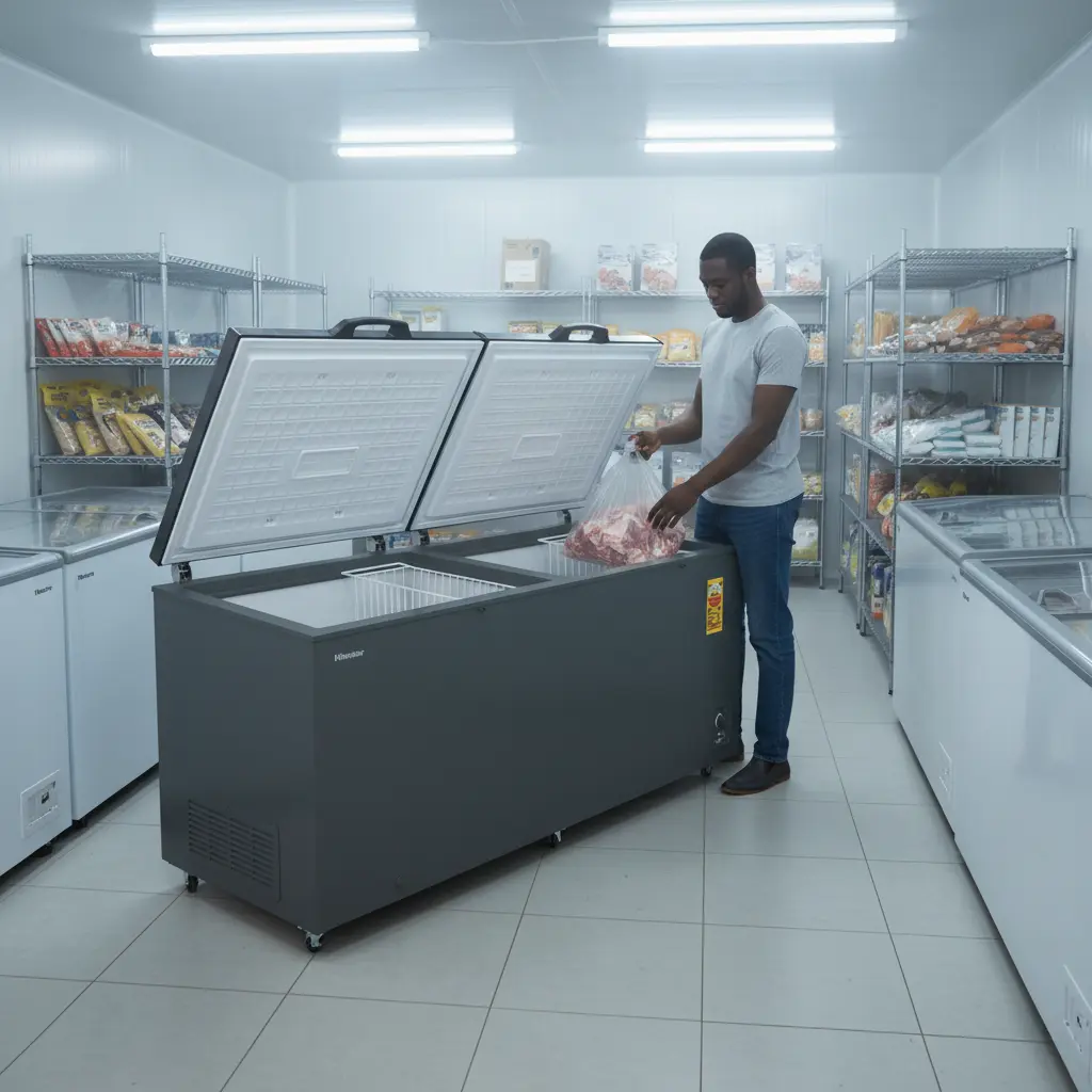 RCF Deep Chest Freezer 701L Key Lock Silver-Hisense.webp