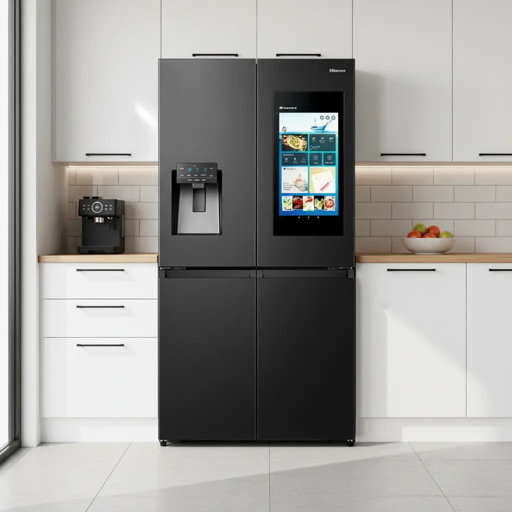 545L Cross Door Inverter Refrigerator (Black) with Ice Cube Maker & LED Screen.webp