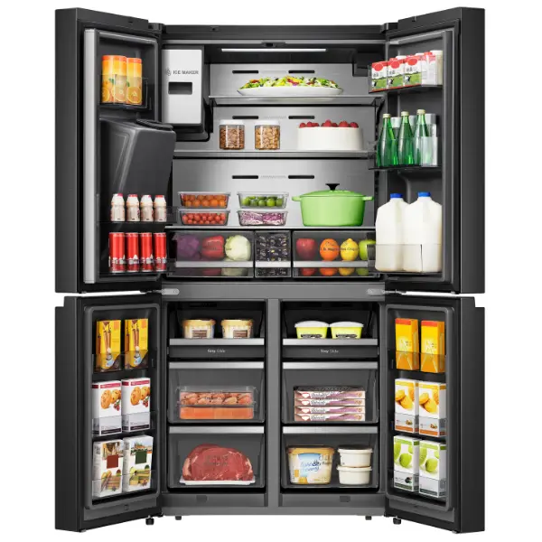 545L Cross Door Inverter Refrigerator (Black) with Ice Cube Maker & LED Screen (1).webp