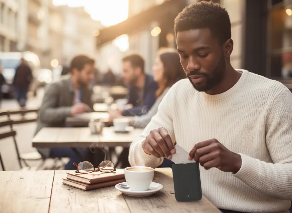 DAX Wallet Microfibre Leather - Grey Black.webp