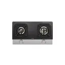 Amcon Gas Stove 2 Burner Table Top Stainless Steel with Glass Top and FFS