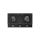 Amcon Gas Stove 3 Burner Table Top Black Stainless Steel with Glass Top and FFS