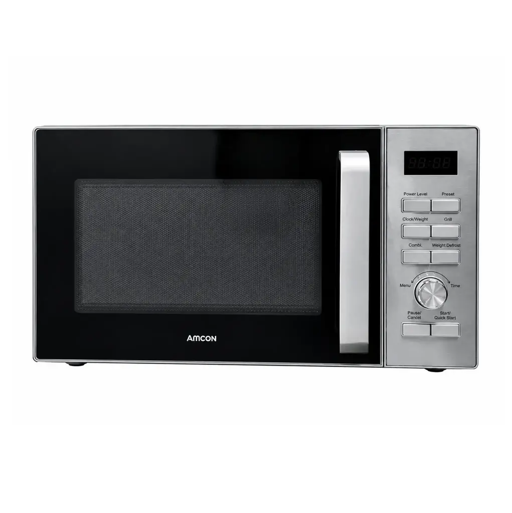 30L Microwave Digital Control Grill Handle Silver - Amcon 