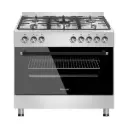  90x60 Free-Standing 4 Gas Burner 2 Electric Hob and Electric Oven Combi-Cooker 