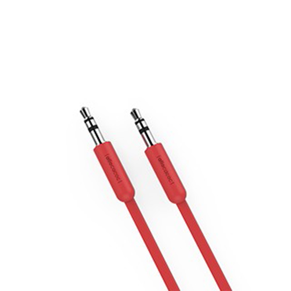 AUXcable Flat 3m Cable - Red