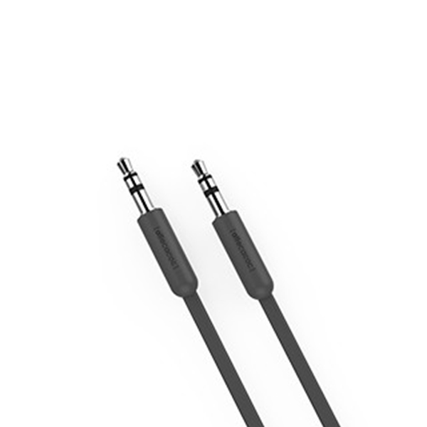 AUXcable Flat 1.5m Cable - Grey
