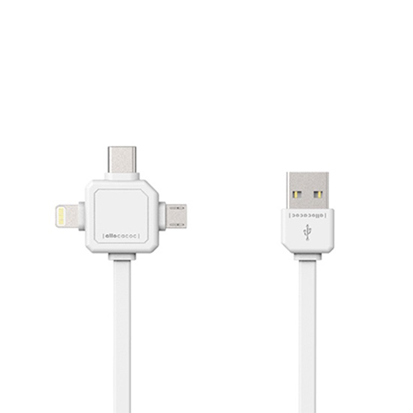 USB Cable 3 in 1 - White