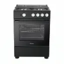 60*52 Free-Standing 4-Burner Gas Oven with FFD-Black  