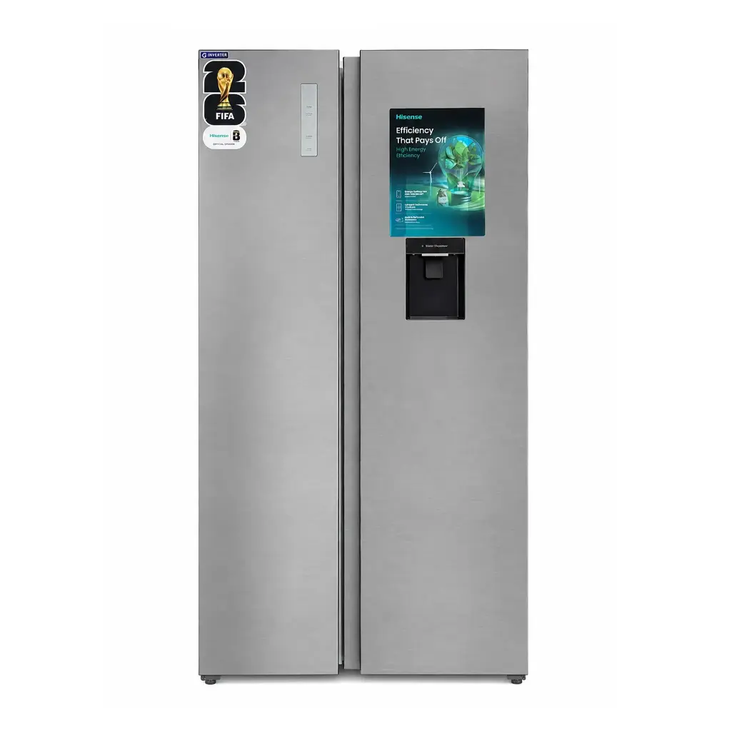 558L Side-By-Side Refrigerator With Water Dispenser - Silver 
