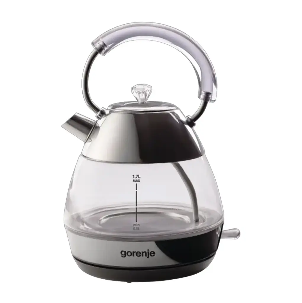 Kettle Electric 1.7L Clear Glass/Stainless Steel 2200W - Gorenje 