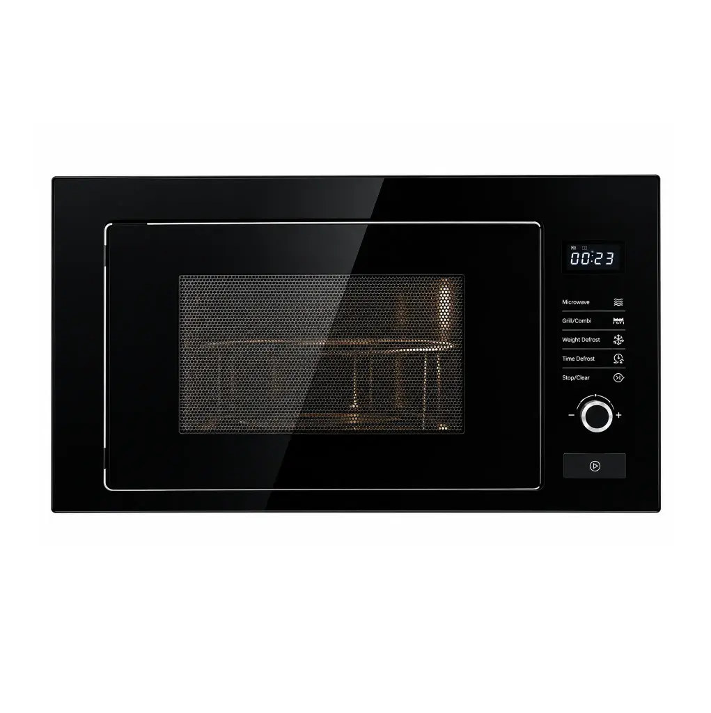 Built-In 25L Microwave Oven Digital Control Grill Push Button Black