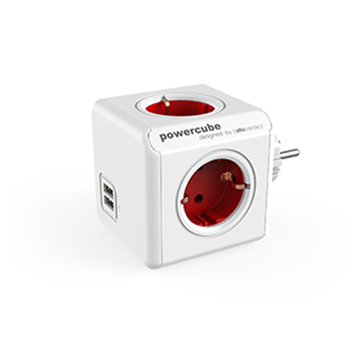 PowerCube - Original Universal Plug UK- Red