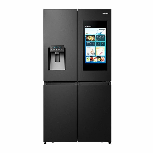 545L Cross Door Inverter Refrigerator (Black) with Ice Cube Maker & LED Screen