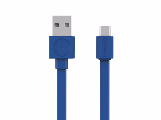  USBcable microUSB Flat - Blue 