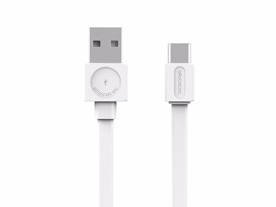  USBcable USB-C Flat - White 