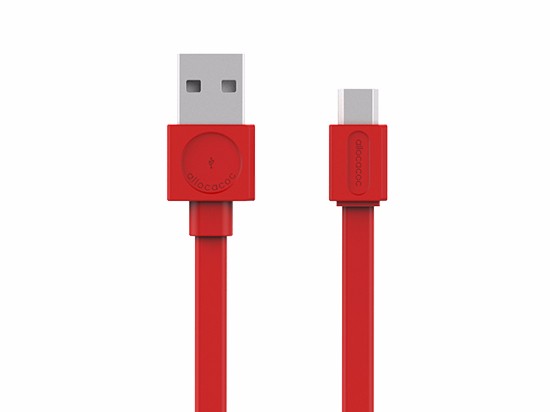  USBcable microUSB Flat - Red 