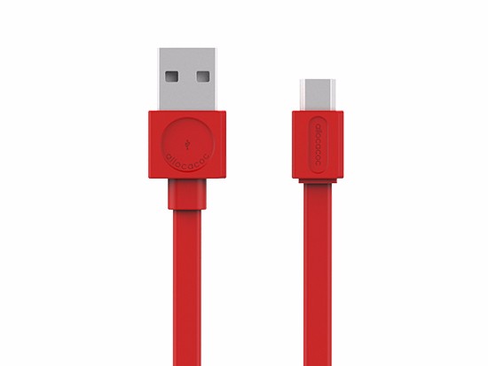  USBcable microUSB Flat - Red 