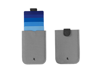  DAX Wallet Microfibre Leather - Blue Grey 
