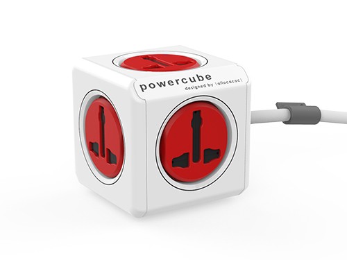  PowerCube - Extended Universal Plug UK - Red 