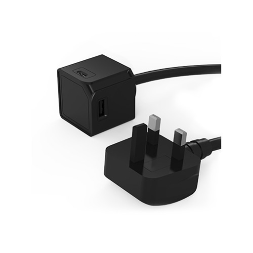 [ACACMCUKBKE] USBCube Extended USB A+C UK - Black