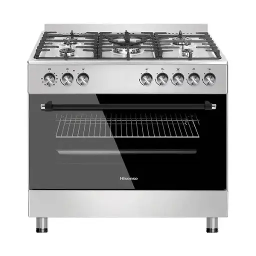  90x60 Free-Standing 4 Gas Burner 2 Electric Hob and Electric Oven Combi-Cooker 