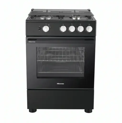 60*52 Free-Standing 4-Burner Gas Oven with FFD-Black  