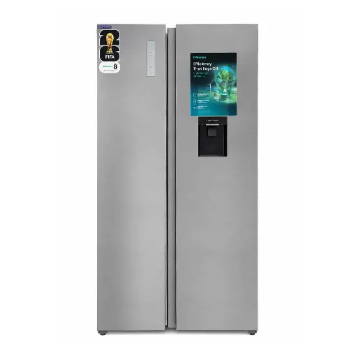[RS558N3AG2] 558L Side-By-Side Refrigerator With Water Dispenser - Silver 