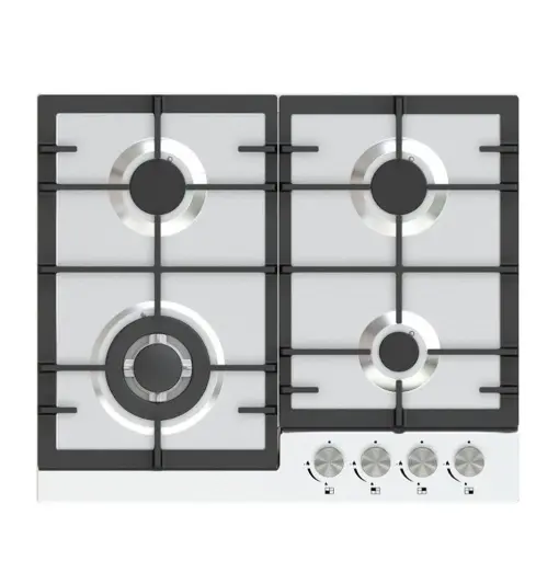 [HHU60GAGR] Built-In 4-Burner Gas Hob 60cm Mechanical Control-Stainless Steel 