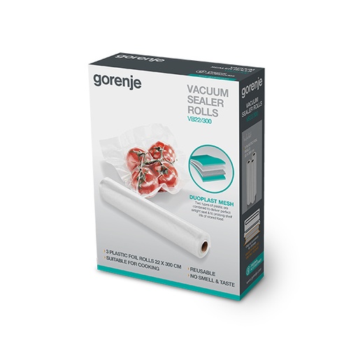 [IVB22X300] Gorenje Vacuum Sealer Rolls – 3x Rolls 22X300cm