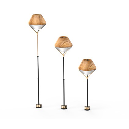 [ACLSTSUKGW] LightShade Tulip Standing SET UKHV 220-250V - GREY WOOD