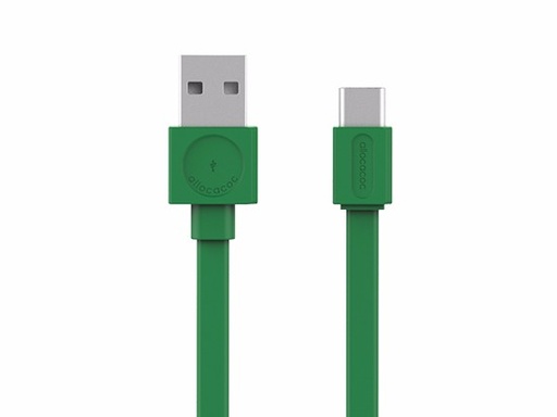 [ACUSBCBCG]  USBcable USB-C Flat - Green 