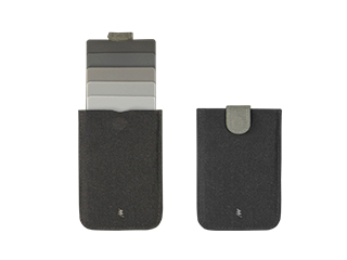 [ACDAXWLTGYBK]  DAX Wallet Microfibre Leather - Grey Black 