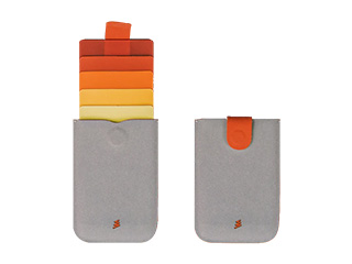 [ACDAXWLTRGY]  DAX Wallet Microfibre Leather - Red Grey 