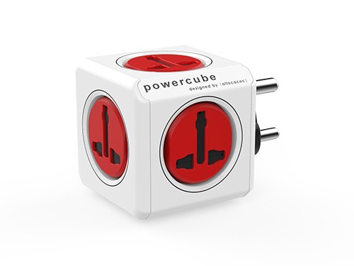 [ACPCOUUKR]  PowerCube - Original Universal Plug UK- Red 